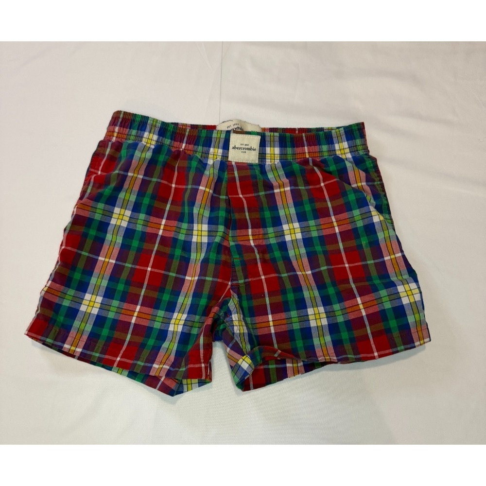 Abercrombie & Fitch A&F Essentials Kids Sz XL Red Blue Green Shorts Elastic